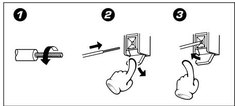 Remarque L'insertion excessive du câble peut causer un mauvais contact.