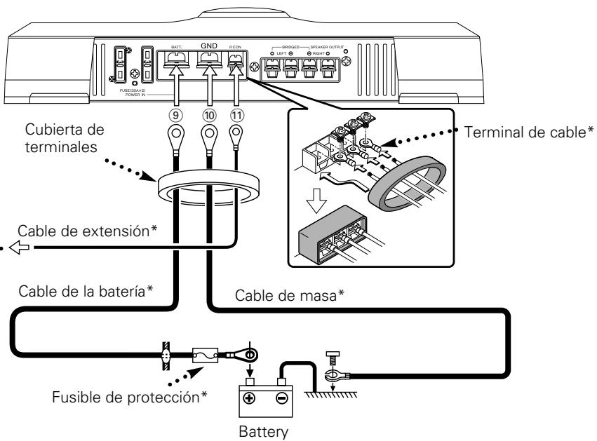 KENWOOD KAC-7251 - Conexión del cable de alimentación - 1