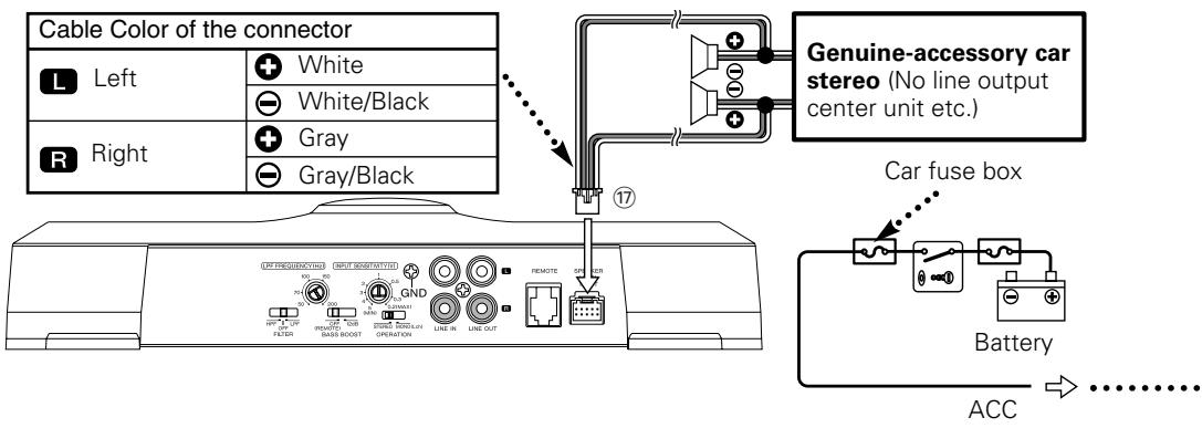 KENWOOD KAC-7251 - RCA cable or Speaker level input connection - 2
