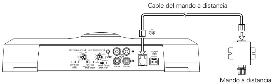 KENWOOD KAC-7251 - Conexión del cable del mando a distancia (KAC-7251 solamente) - 1