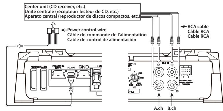 KENWOOD KAC-8406 - Retirer la clé de contact et débrancher la borne négative de la batterie pour éviter les court-circuits. - 1