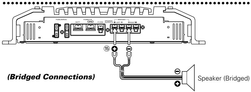KENWOOD KAC-PS520 - RCA cable and speaker wire connection - 2