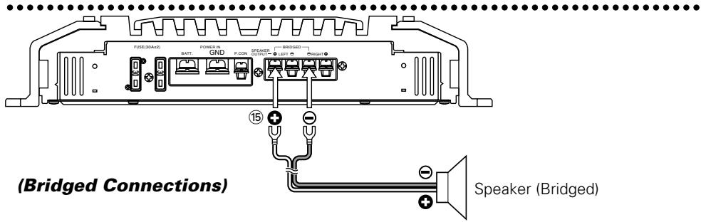 KENWOOD KAC-X520 - RCA cable and speaker wire connection - 2