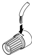 KENWOOD KRF-V5450D - Comment insérer les fils dans les bornes (borne à vis) (KRF-V6400D seulement) - 3