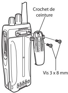 KENWOOD NX-410 - Installation du crochet de ceinture - 1