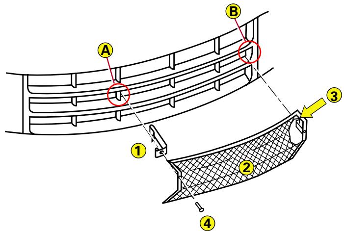 CITROEN XSARA PICASSO - Consigne de montage de la grille pare-neige : - 2