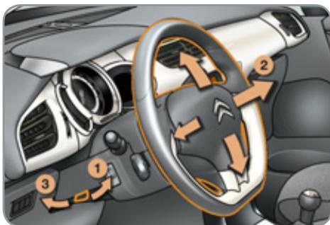 CITROEN C3 II - Réglage du volant - 1