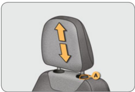 CITROEN C3 II - Réglage en hauteur de l'appui-tête - 1