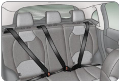 CITROEN C3 II - Ceintures de sécurité arrière - 1