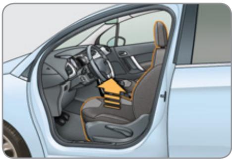 CITROEN C3 II - Réglage de l'inclinaison du dossier - 2