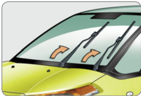 CITROEN C3 II PICASSO - Position verticale de l'essuie-vitre avant - 1