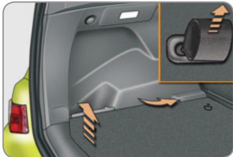 CITROEN C3 II PICASSO - Amener le plancher de coffre mobile en position basse - 1