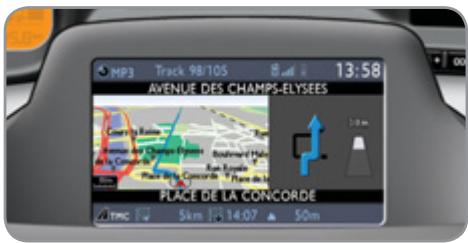 CITROEN C3 II PICASSO - Affichages dans l'écran couleur du système MyWay - 1