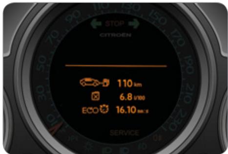 STOP CITROEN 110 km 6.8 V/100 ECO 16.10 ms: s SERVICE