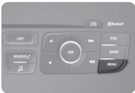 LIST SOURCE OK ESC BAND MENU