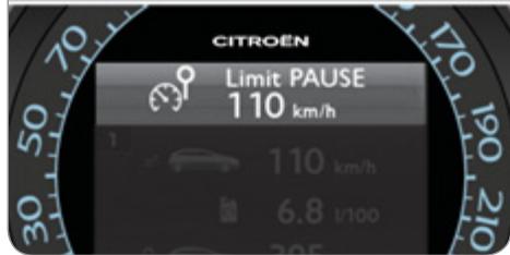 CITROËN Limit PAUSE 110 km/h 1 110 km/h 6.8 t/100 205