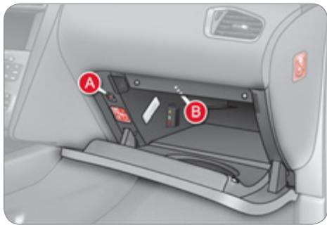 CITROEN C4 II - BOÎTE À GANTS ÉCLAIRÉE - 1