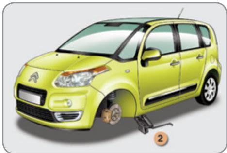 CITROEN C3 PICASSO 2011 - Montage de la roue - 1
