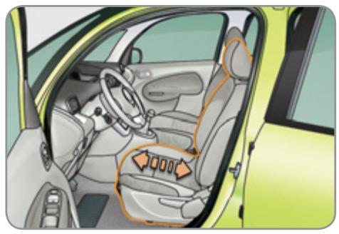 CITROEN C3 PICASSO 2011 - Réglages du siège conducteur - 1