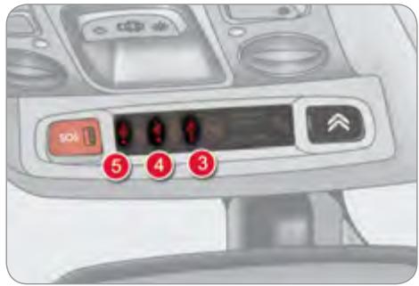CITROEN C4 2 2010 - Afficheur des témoins de débouclage de ceinture - 1