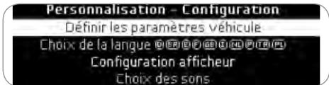 CITROEN C4 2 2010 - Menu «Personnalisation - Configuration» - 1