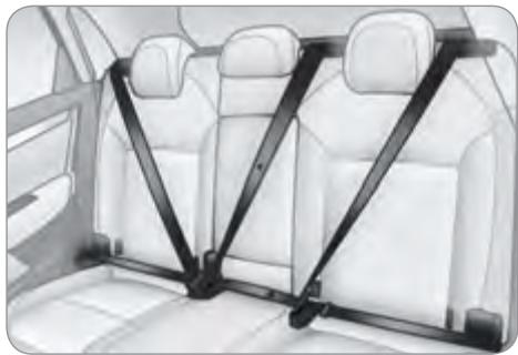 CITROEN C4 2 2010 - Ceintures de sécurité arrière - 1