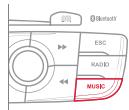CITROEN C4 2 2010 - UTILISER L'ENTRÉE AUXILIAIRE (AUX) Câble audio non fourni - 2