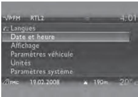 CITROEN DS3 2009 - Menu «SETUP - 1