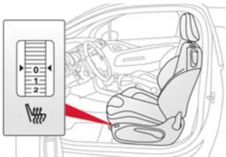 CITROEN DS3 2011 - Réglage en hauteur de l'appui-tête - 1