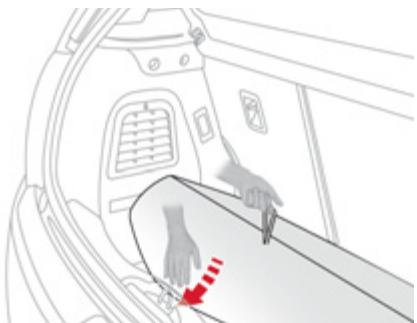 CITROEN DS3 2011 - Pour enlever la tablette : - 2