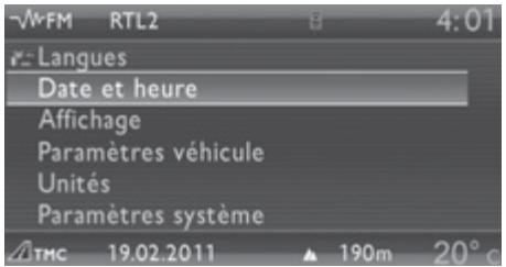 CITROEN DS3 2011 - Menu «SETUP» - 1