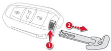 CITROEN GRAND C4 PICASSO 2013 - Ouverture-fermeture de secours avec la clé intégrée - 1