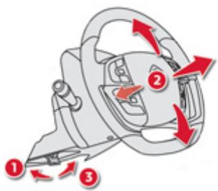 CITROEN GRAND C4 PICASSO 2013 - Réglage du volant - 1
