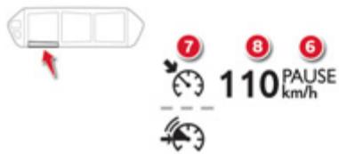 7 8 110 PAUSE km/h 6