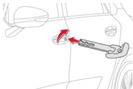 CITROEN GRAND C4 PICASSO 2013 - Ouverture-fermeture de secours avec la clé intégrée - 3