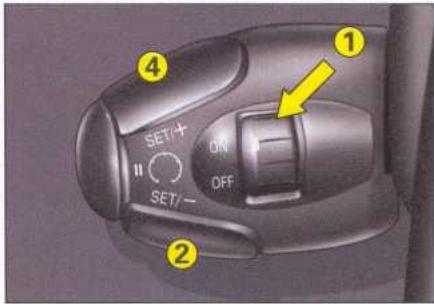 CITROEN XSARA 2003 - Sélection d'une vitesse de croisière - 1