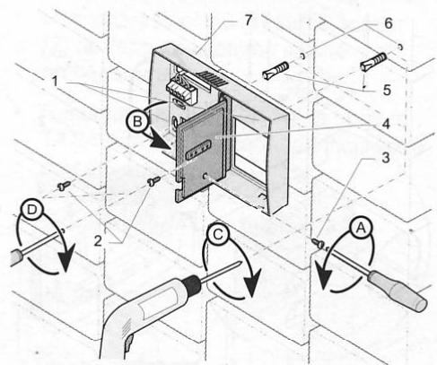 SAUNIER DUVAL EXAL CONTROL 7 - Fixation au mur - 1
