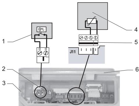 SAUNIER DUVAL ISOTWIN F24E - Raccordement des accessoires - 1