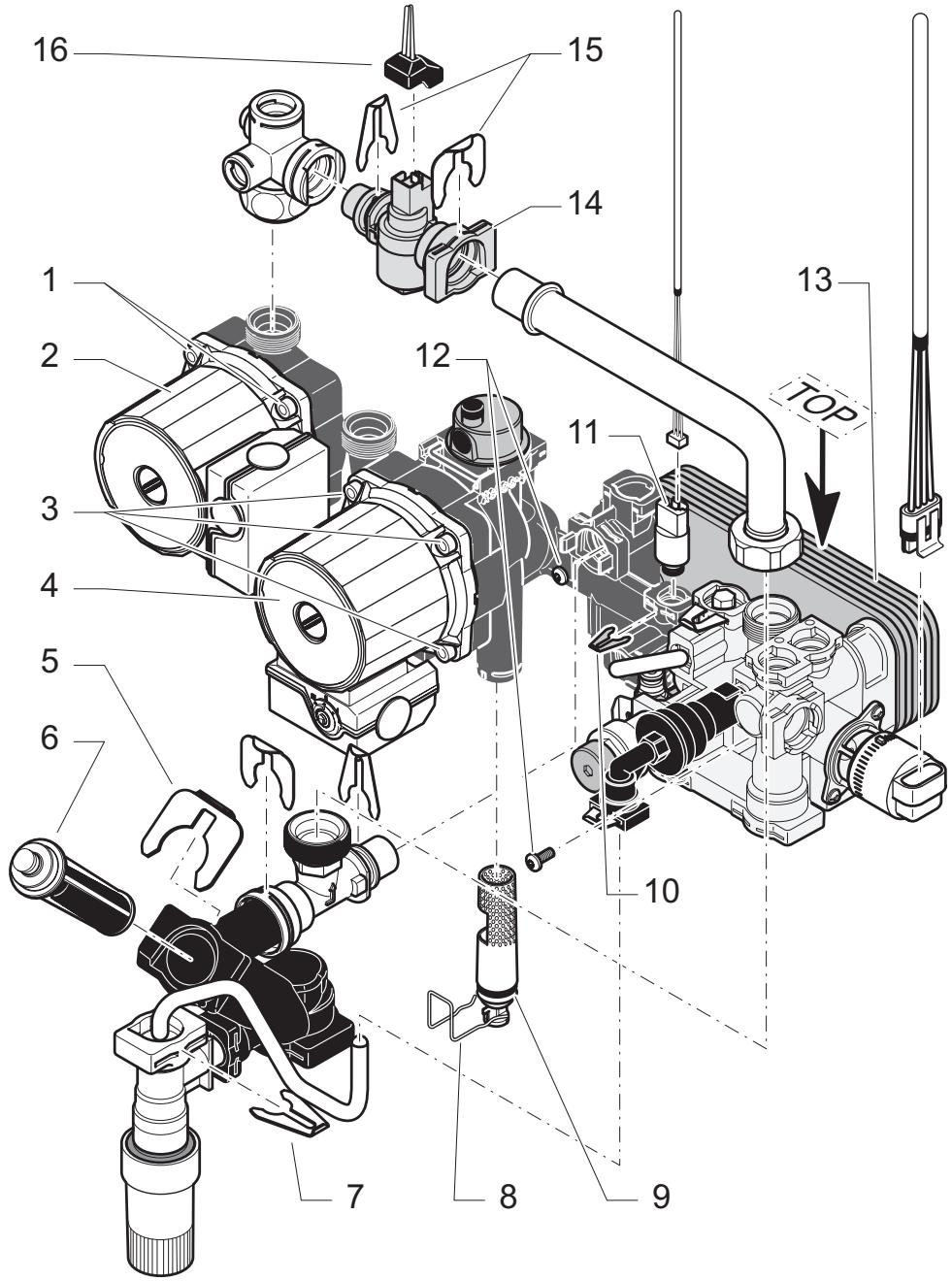 SAUNIER DUVAL ISOTWIN F24E - Pièces de rechange - 1