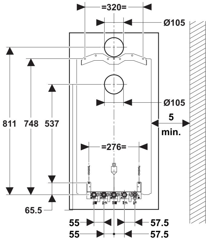 SAUNIER DUVAL THEMAPLUS CONDENS F30 E - Fixation au mur - 3