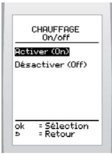 SAUNIER DUVAL EXACONTROL E7R B - Activer ou désactiver le chauffage - 1