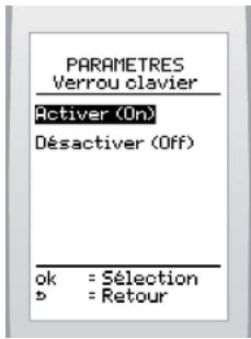 SAUNIER DUVAL EXACONTROL E7R B - Activer ou désactiver le verrouillage automatique du clavier - 1