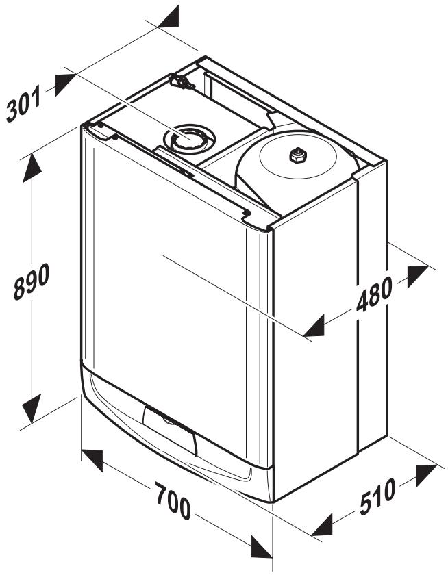 SAUNIER DUVAL ISOMAX CONDENS F 30 E - Dimensions - 1