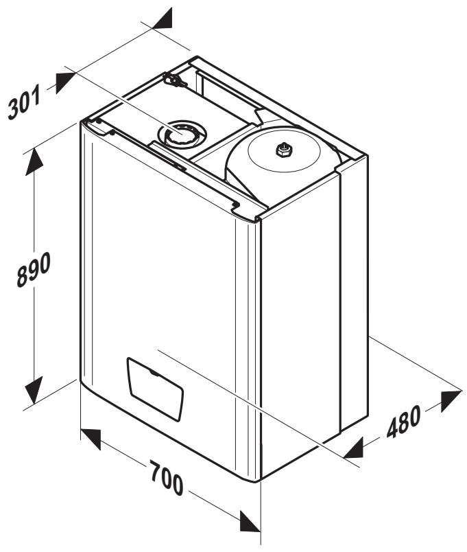 SAUNIER DUVAL ISOTWIN CONDENSF 24 E - Dimensions - 1