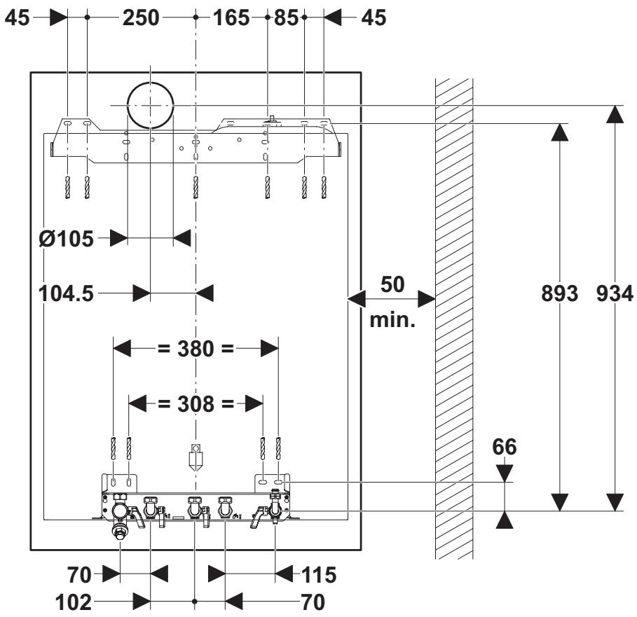 SAUNIER DUVAL ISOTWIN F24E - Fixation au mur - 2