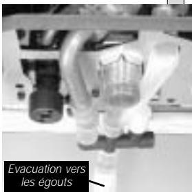 Evacuation vers les égouts