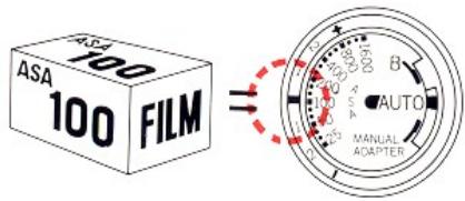 OLYMPUS OM10 - Affichage de la sensibilite ASA du FILM - 1