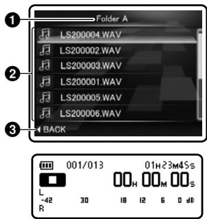 OLYMPUS LS-20M - ■ Affichage du mode [Recorder]: - 2