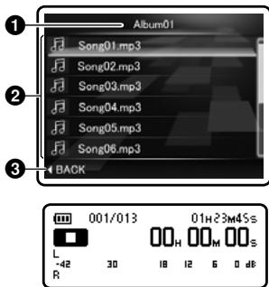 OLYMPUS LS-20M - Affichage de liste ② - 1