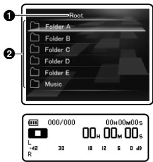 OLYMPUS LS-20M - ■ Affichage du mode [Recorder]: - 1